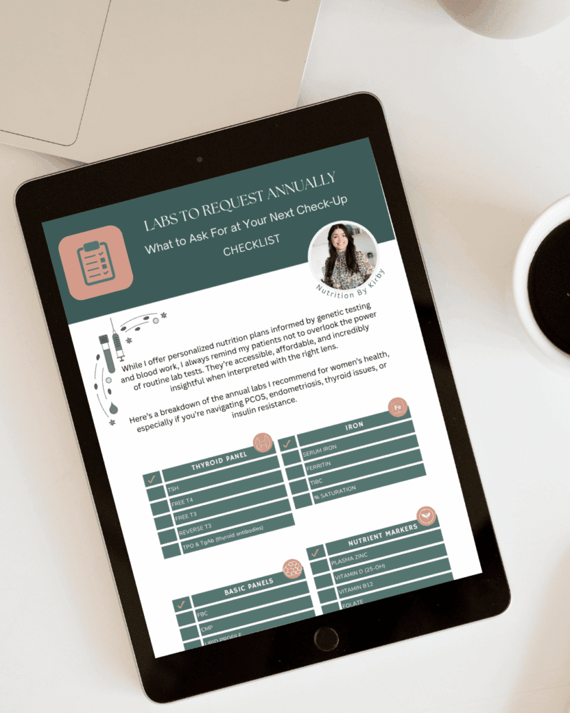 The Annual Lab Tests I Recommend for All Women | Nutrition by Kirby